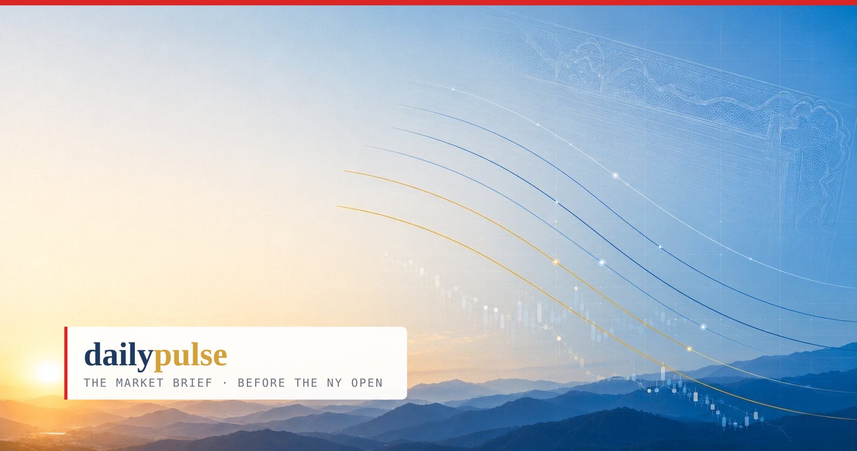 Daily Pulse cover — soft declining curves over a banknote engraving: bonds, rates and the inflation week