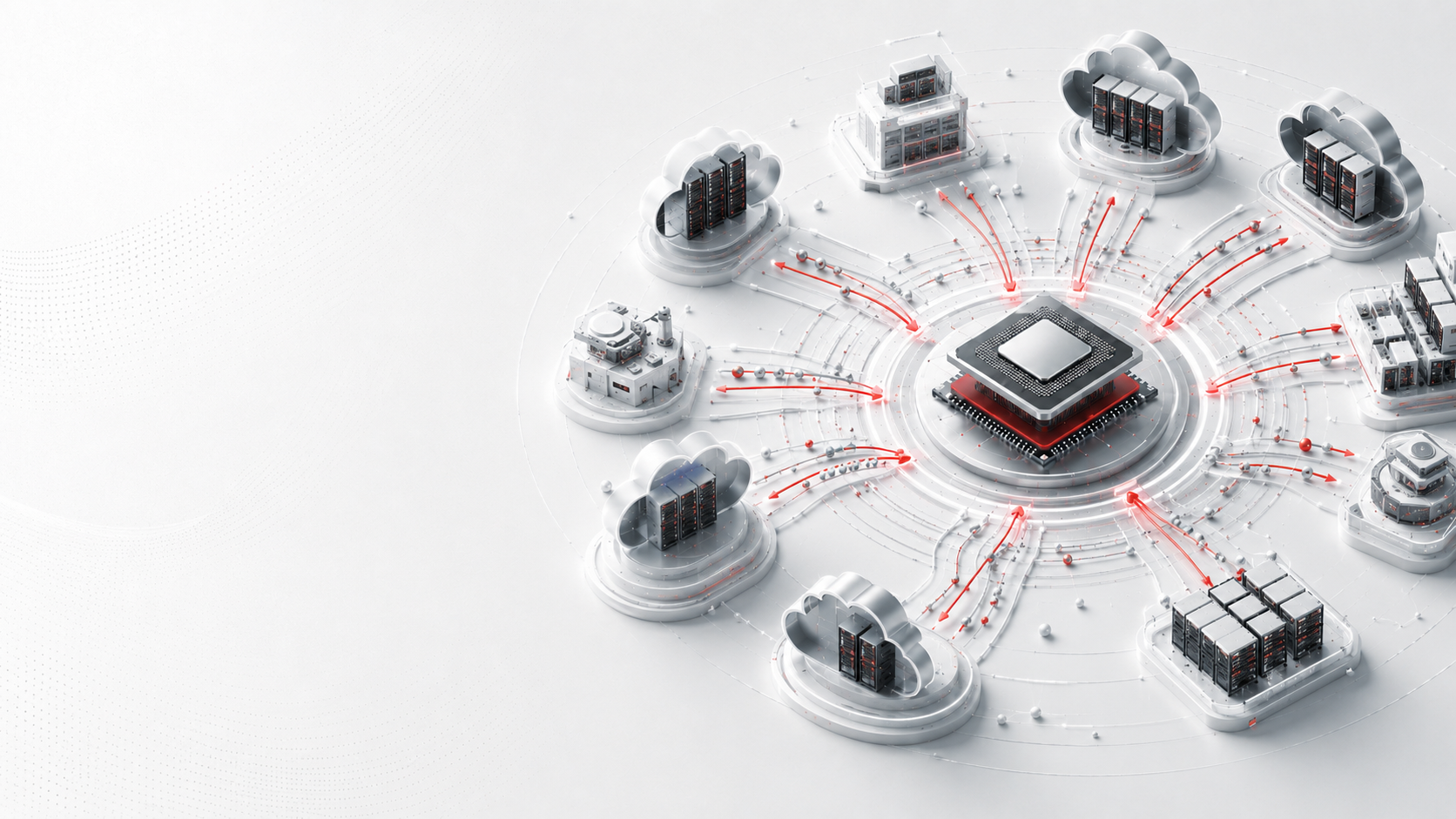Illustration: a data centre running at compute capacity