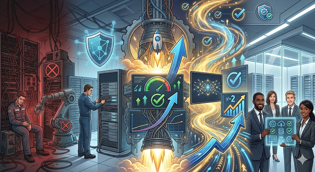 Illustration: a software-defined vehicle and autonomy motif